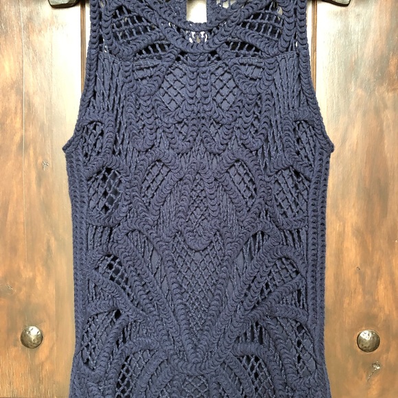 Brand 🆕 Blue Crochet Gianni Bini Dress - Picture 4 of 8